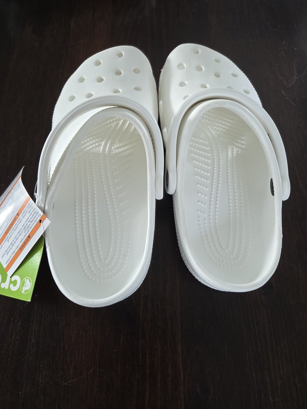 NWT Womens 7 Mens 9 CROCS White - Picture 2 of 11